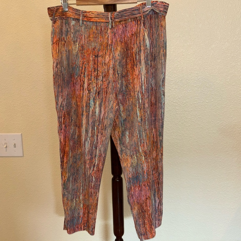 Catherine Malandrino silk soie/spandex blend capri pants